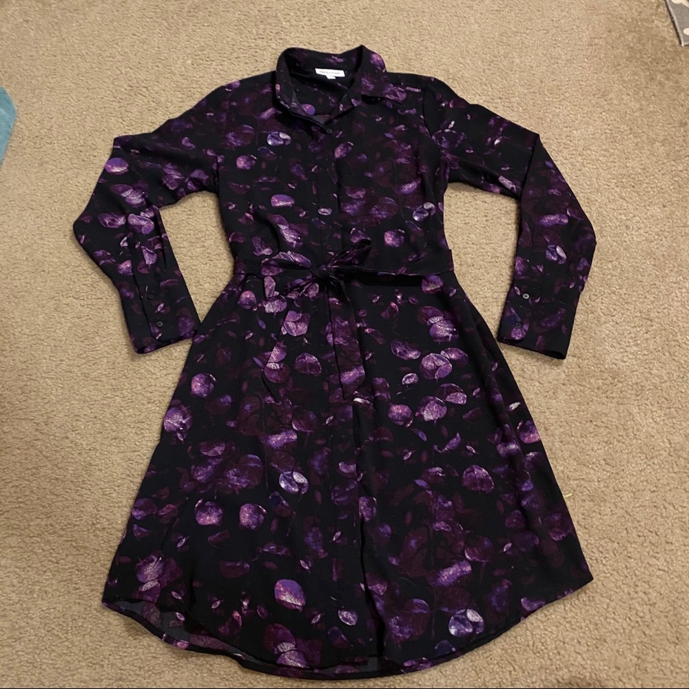 Prologue Purple/Black Shirt Dress Size Medium